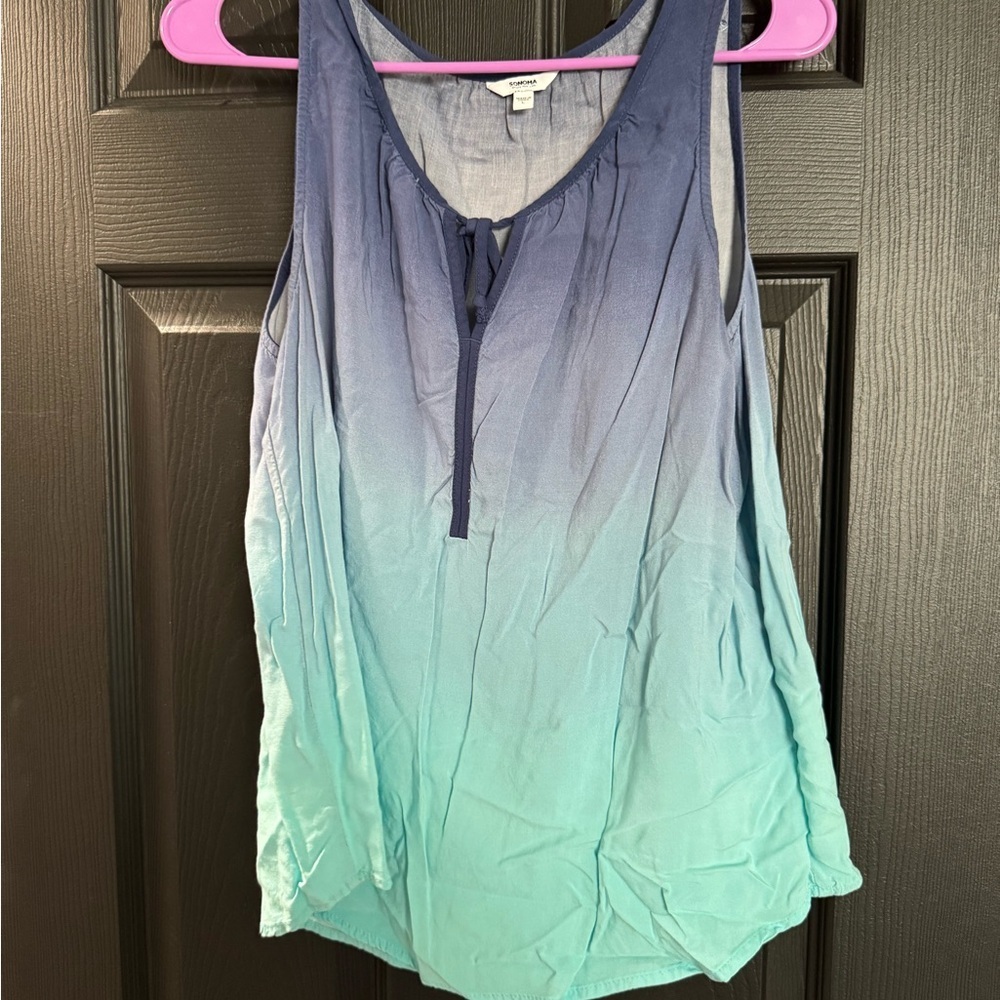 Sonoma Blue and Green Gradient Tank Top